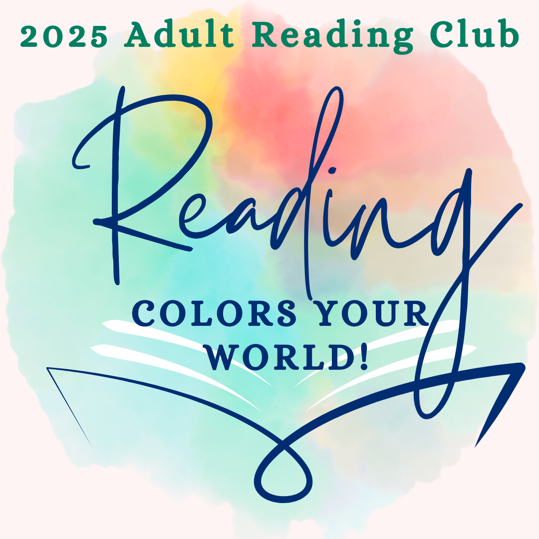 reading colors your world 2025 adult reading club logo